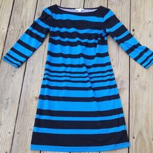 New York & Company sheath dress striped black blue extra small